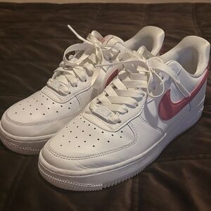 Nike White and Pink Women's Sneakers